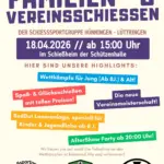 Familien- & Vereinschießen der Schießsportgruppe Hünningen-Lütringen: 18.04.2026 ab 15:00 Uhr im Schießheim Schützenhalle, Highlights & AfterShow Party